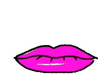 Gif animé bouche rose